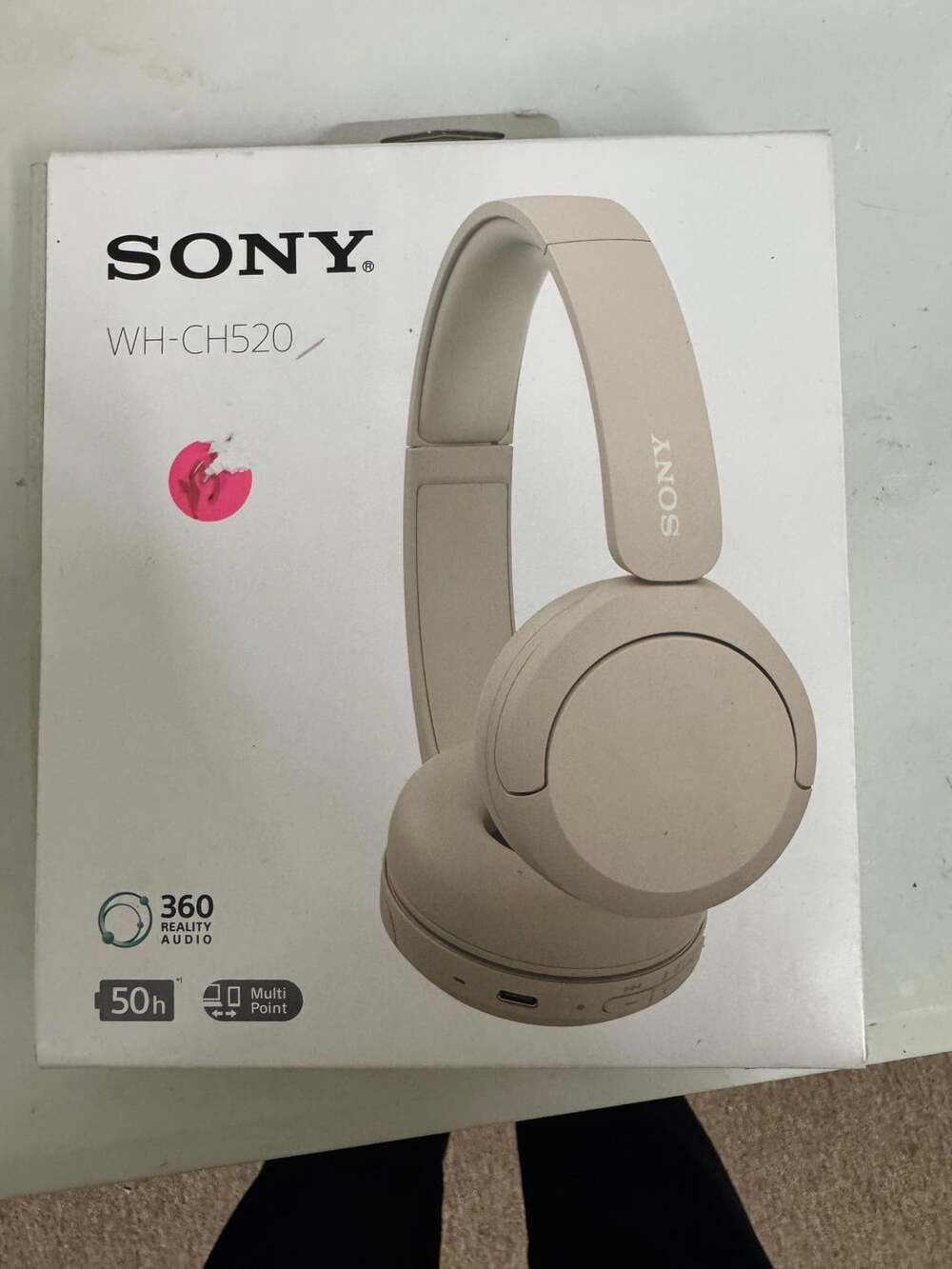 Sony WH-CH520 Wireless Headphones Taupe